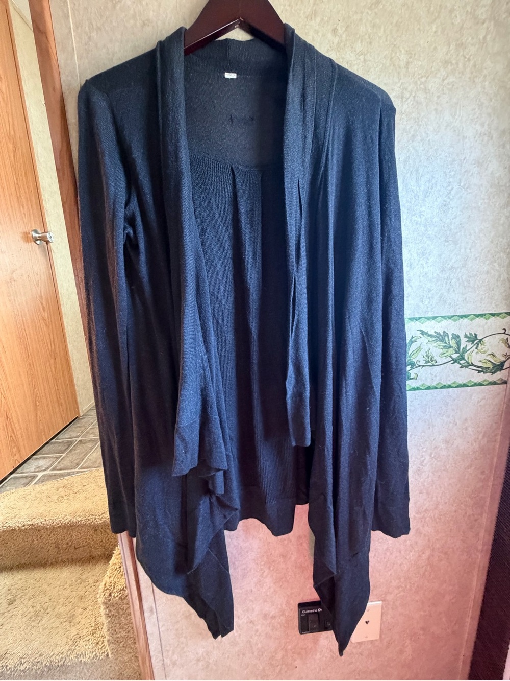 Lululemon Women’s Open-Front Draped Cardigan Sweater - Charcoal Grey Size 6?